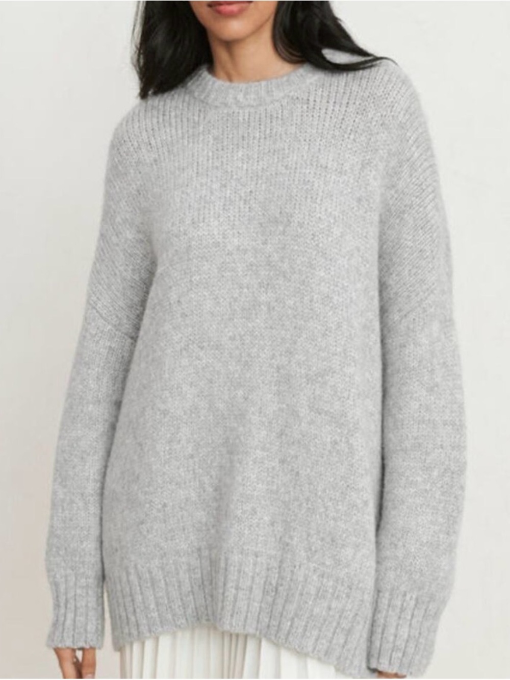 Jenni Kayne Alpaca Cocoon Crewneck Heather Grey Size Small